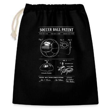 Plan de brevet pour ballon de football - Sac cadeau 40 x 50 cm - noir - Devant