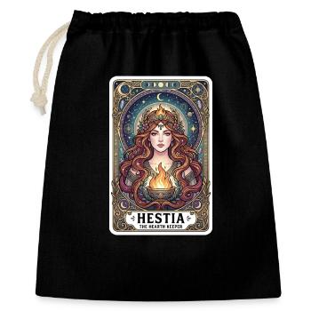 Carte de tarot Hestia - Sac cadeau 40 x 50 cm - noir - Devant