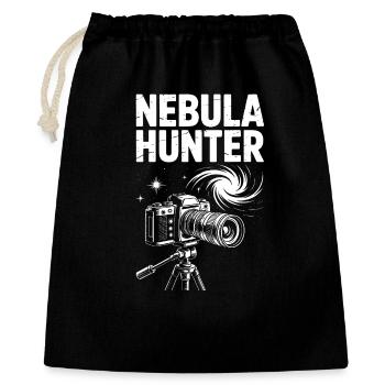 Nebula Hunter Teleskopkunst - Geschenkbeutel aus Baumwolle (40 x 50 cm) - Schwarz - Vorne