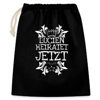 Heirat Lucien - Geschenkbeutel aus Baumwolle (40 x 50 cm) - Schwarz - Vorne