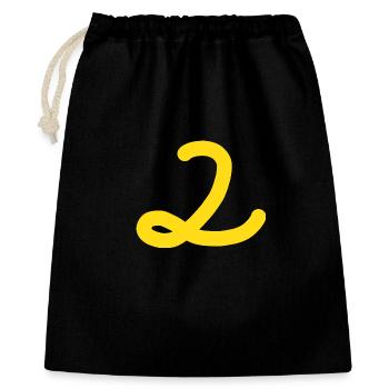 2 Numéro deux - Sac cadeau 40 x 50 cm - noir - Devant