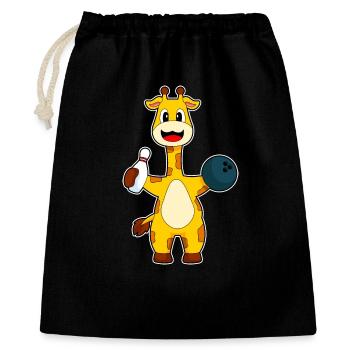 Boule de bowling girafe - Sac cadeau 40 x 50 cm - noir - Devant