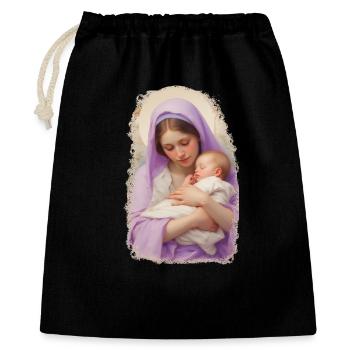 Madonna - The Virgin Mary with the Child Jesus - Gift Bag 40 x 50 cm - black - Front