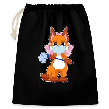 Fuchs Braut Schleier Hochzeit - Geschenkbeutel aus Baumwolle (40 x 50 cm) - Schwarz - Vorne