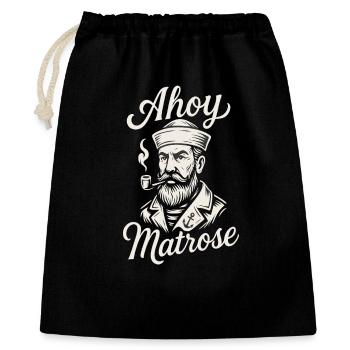 Ahoy Sailor Retro Nautical - Gift Bag 40 x 50 cm - black - Front