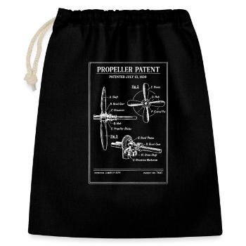 Propeller Patent Blueprint - Gift Bag 40 x 50 cm - black - Front