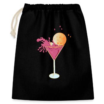 Cocktail disco – Martini rose avec Squirting Di - Sac cadeau 40 x 50 cm - noir - Devant