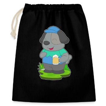 Bière pour chien - Sac cadeau 40 x 50 cm - noir - Devant