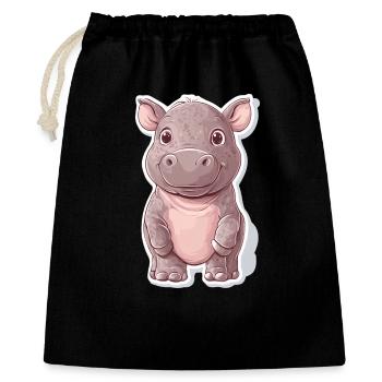 Hippopotamus - Gift Bag 40 x 50 cm - black - Front