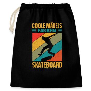 Cadeaux pour skateboardeurs de skateboard - Sac cadeau 40 x 50 cm - noir - Devant