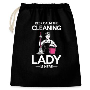 Femmes fières Femmes de Ménage Professionnelles du Ménage Mesdames - Sac cadeau 40 x 50 cm - noir - Devant