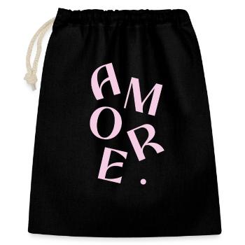 Amore Pink Typography Fragment - Gift Bag 40 x 50 cm - black - Front
