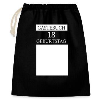 Guestbook 18th Birthday - Gift Bag 40 x 50 cm - black - Front