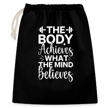 Mindset Achievement Motivational Quote - Gift Bag 40 x 50 cm - black - Front