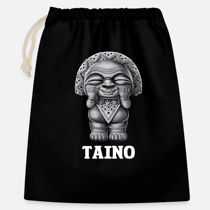 Déesse Taino Atabey - Sac cadeau 40 x 50 cm - noir