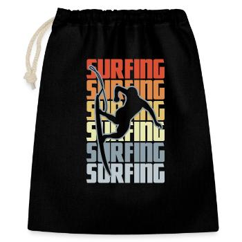 Entraîneur de surf - Sac cadeau 40 x 50 cm - noir - Devant