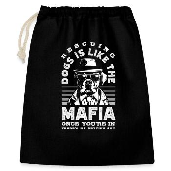 Funny Animal Rescue Sayings Adopt - Gift Bag 40 x 50 cm - black - Front