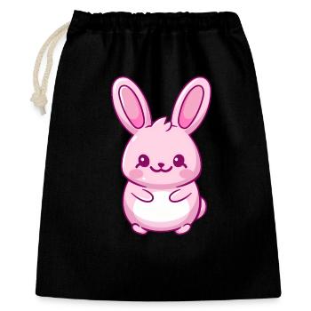 lapin kawaii mignon - Sac cadeau 40 x 50 cm - noir - Devant