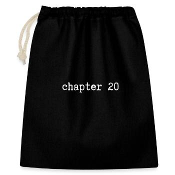 chapitre 20 Anniversaire - Sac cadeau 40 x 50 cm - noir - Devant