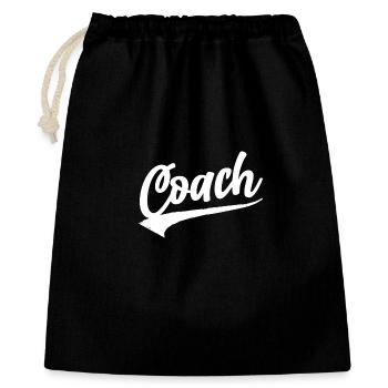 trainer coach training club boss club fussball - Gift Bag 40 x 50 cm - black - Front