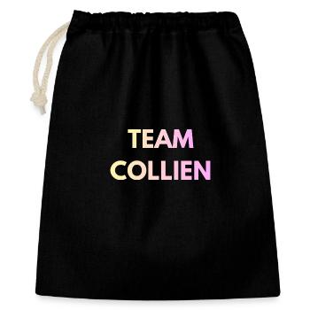 Texte du gradient de l’équipe Collien - Sac cadeau 40 x 50 cm - noir - Devant