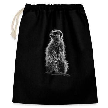 suricates - Sac cadeau 40 x 50 cm - noir - Devant