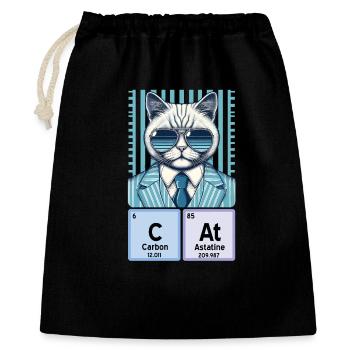 Chemistry Cat : Le catalyseur cool - Sac cadeau 40 x 50 cm - noir - Devant