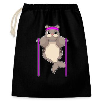 Seal Bodybuilder Pull-ups Bodybuilding - Gift Bag 40 x 50 cm - black - Front