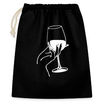 White wine lover - Gift Bag 40 x 50 cm - black - Front