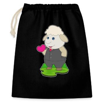 Sheep Groom Suit Wedding - Gift Bag 40 x 50 cm - black - Front