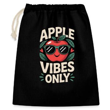 Apple Vibes Only Fall Autumn Apple Picking - Geschenkbeutel aus Baumwolle (40 x 50 cm) - Schwarz - Vorne