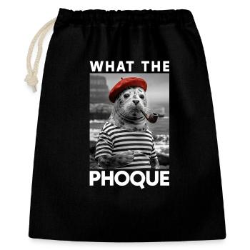 What the Phoque Basque Country Basque Regional Humor - Gift Bag 40 x 50 cm - black - Front