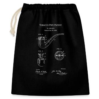 Vintage Pipe Patent Blueprint - Gift Bag 40 x 50 cm - black - Front