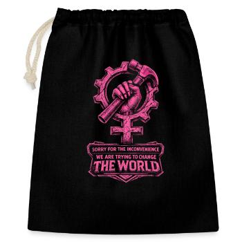 Feminism Feminist Feminist - Gift Bag 40 x 50 cm - black - Front