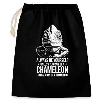 Don des Drôles Caméléons Drôles de Expressions Caméléon - Sac cadeau 40 x 50 cm - noir - Devant