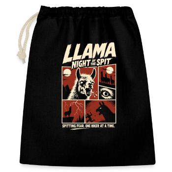 Llamas No Drama Just Llamas Horror - Geschenkbeutel aus Baumwolle (40 x 50 cm) - Schwarz - Vorne