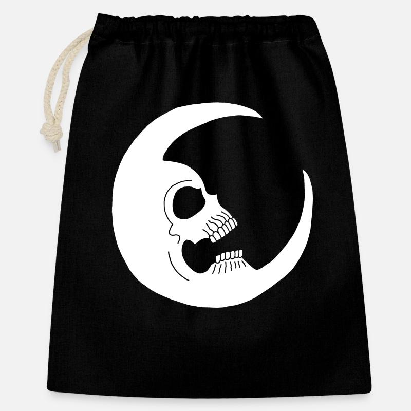 Crâne lunaire - Sac cadeau 40 x 50 cm - noir