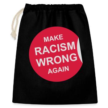 Rendre le racisme répréhensible - Sac cadeau 40 x 50 cm - noir - Devant