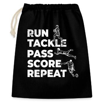 Rugby players schedule - Gift Bag 40 x 50 cm - black - Front