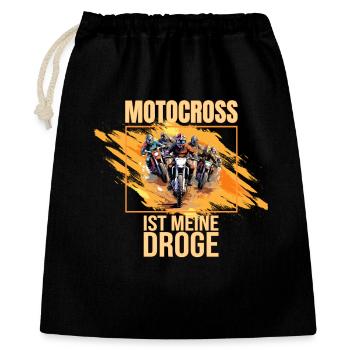 Motocross ist meine Droge - Geschenkbeutel aus Baumwolle (40 x 50 cm) - Schwarz - Vorne
