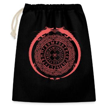 Viking runes circle icon on clothing - Gift Bag 40 x 50 cm - black - Front