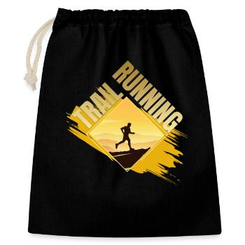 Trail Running - Geschenkbeutel aus Baumwolle (40 x 50 cm) - Schwarz - Vorne