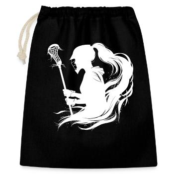 Lacrosse player - Gift Bag 40 x 50 cm - black - Front