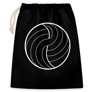 Dessin au trait de volley-ball - Sac cadeau 40 x 50 cm - noir - Devant