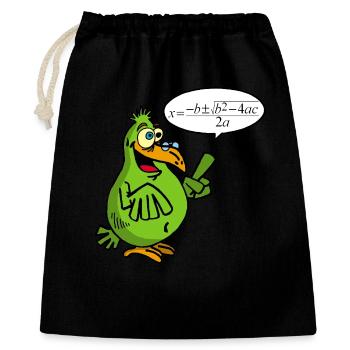 Smart bird - Gift Bag 40 x 50 cm - black - Front