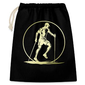 Nordic Walking Silhouette - Gift Bag 40 x 50 cm - black - Front
