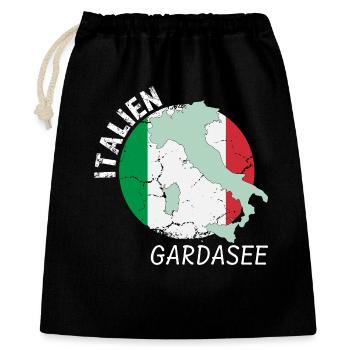 Lac de Garde - Sac cadeau 40 x 50 cm - noir - Devant