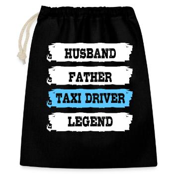 Taxi Chauffeur de taxi - Sac cadeau 40 x 50 cm - noir - Devant