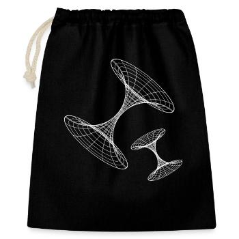 Wireframe Vortex Geometry - Gift Bag 40 x 50 cm - black - Front