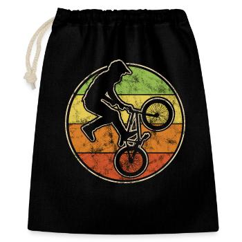 Graphique de cascades BMX biker dans le style vintage - Sac cadeau 40 x 50 cm - noir - Devant